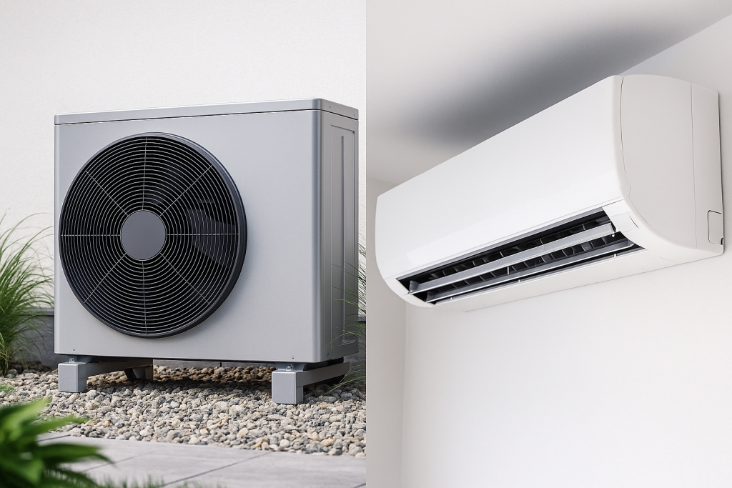 Warmpte pomp vs airco