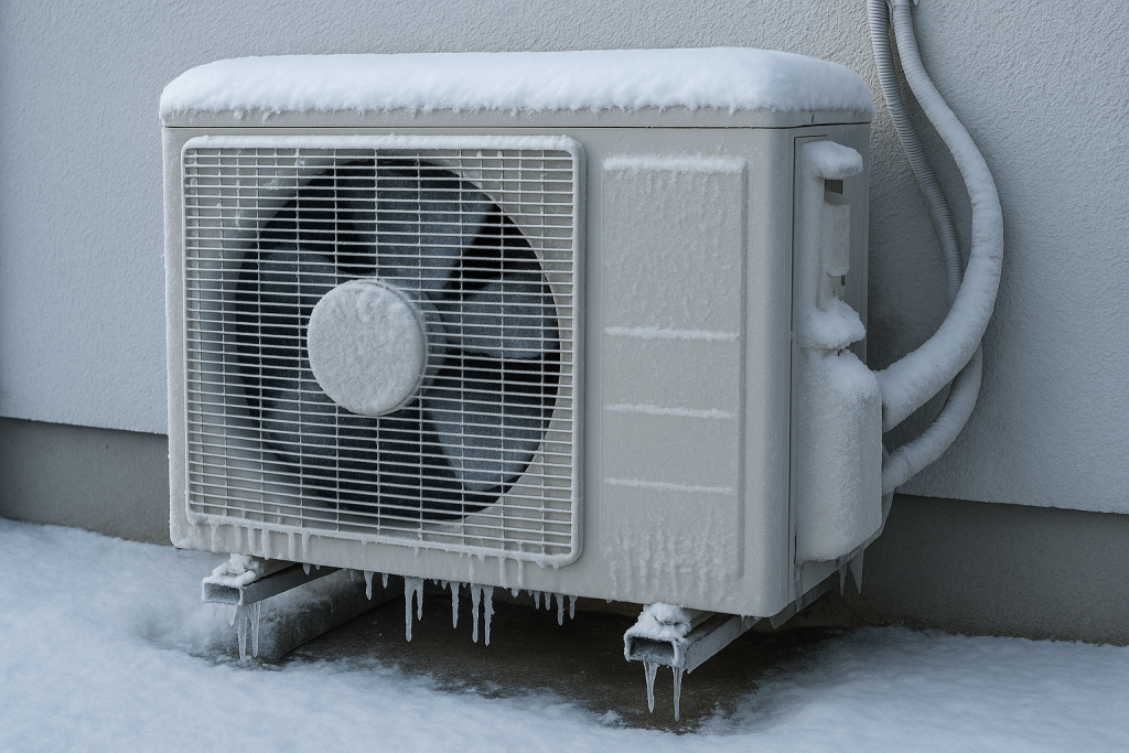 buitenunit airco bevriest bij verwarmen