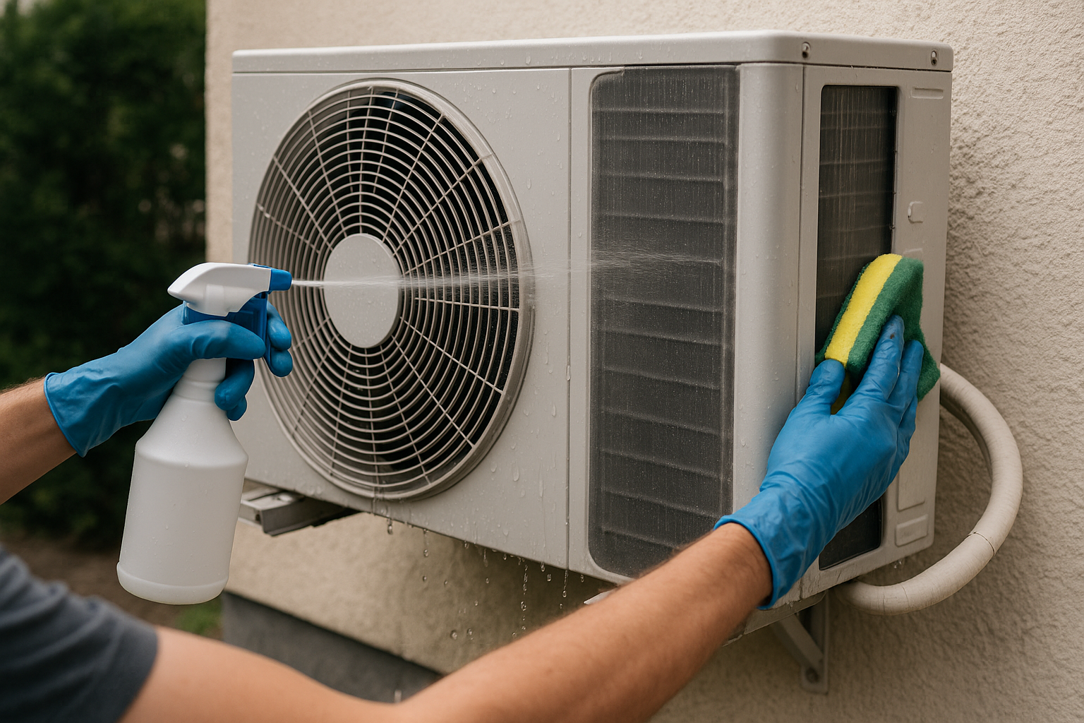 buitenunit airco schoonmaken
