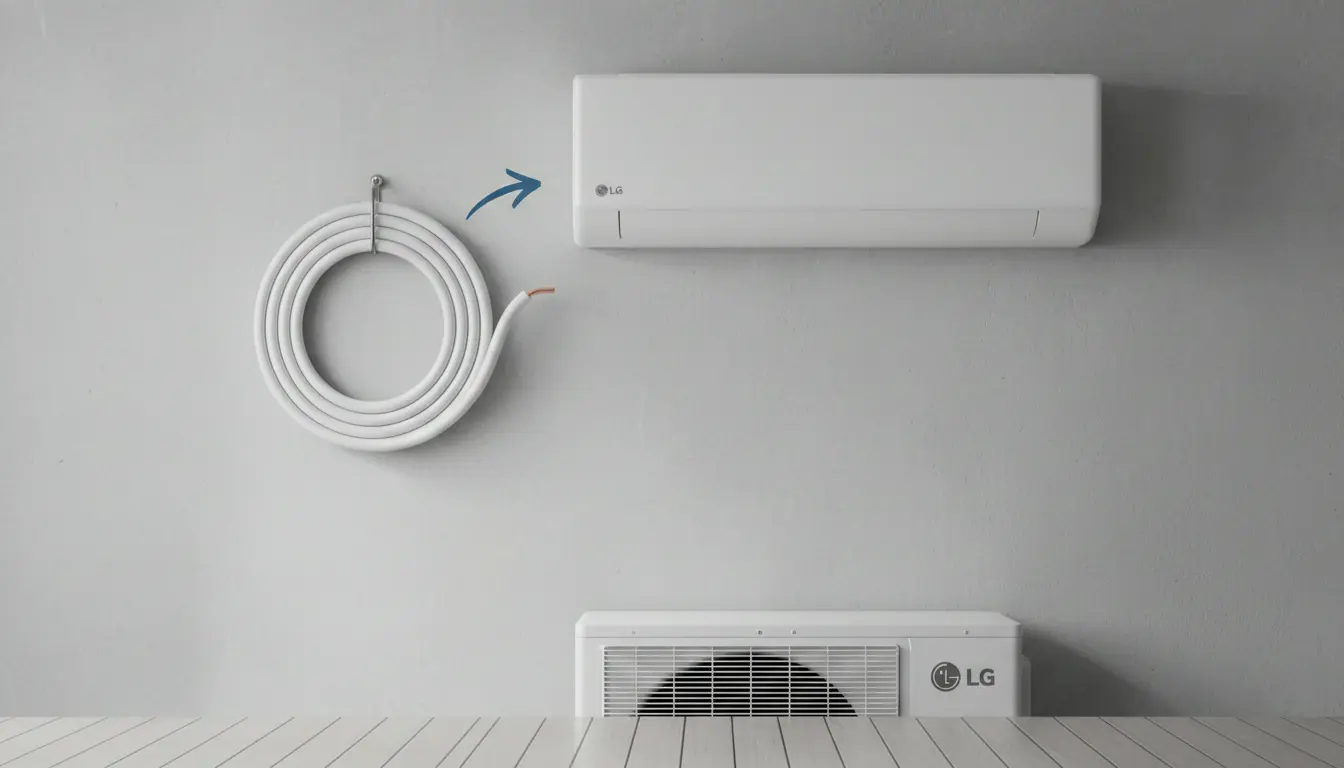 minimale lengte koelleiding airco lg