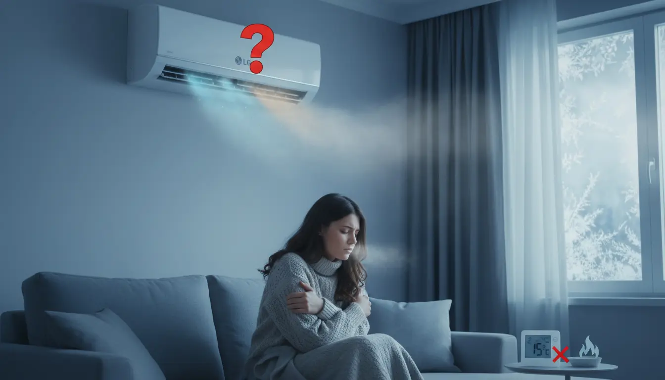 lg airco verwarmt niet goed