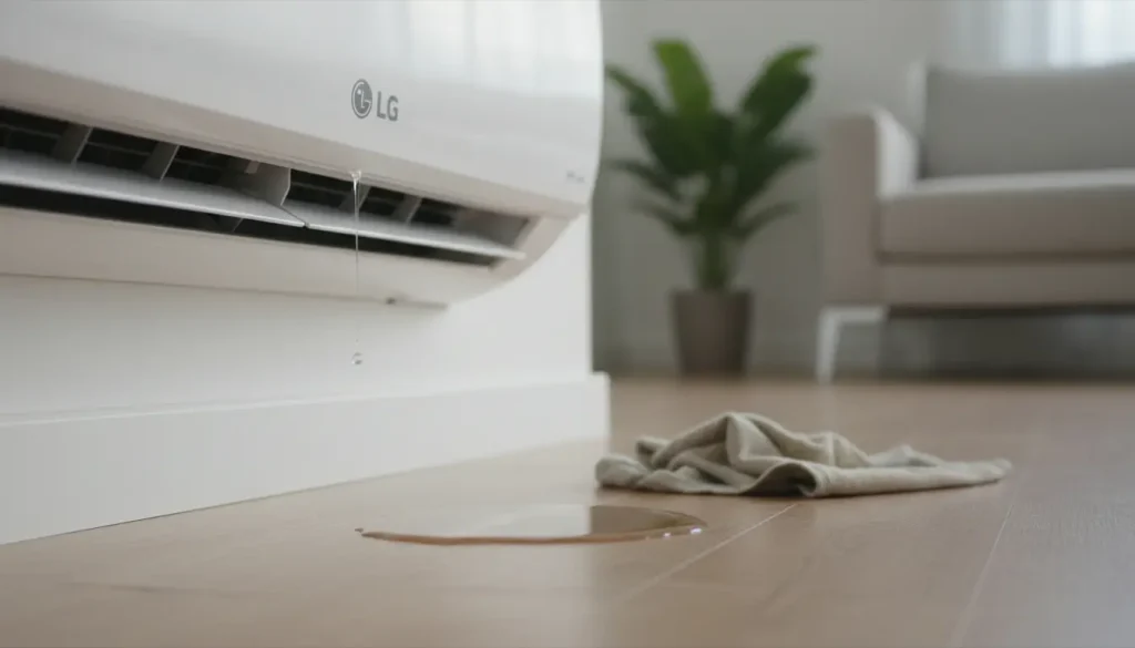 lg airco lekt water