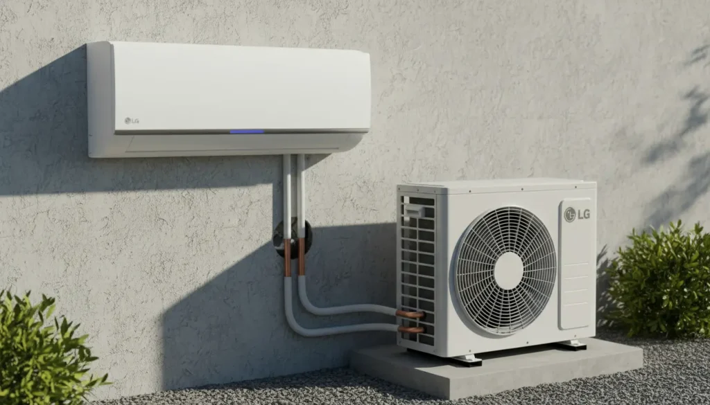 voorgevulde split airco lg