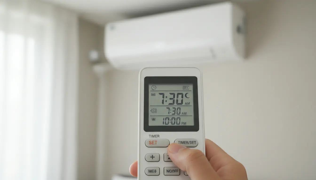 lg airco timer instellen