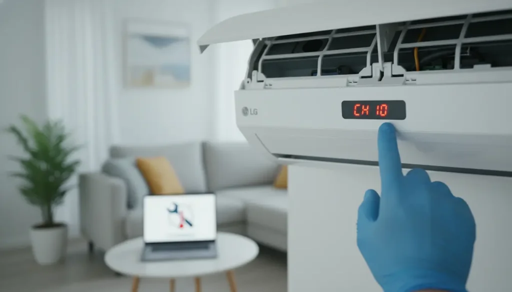 lg airco foutmelding ch 10
